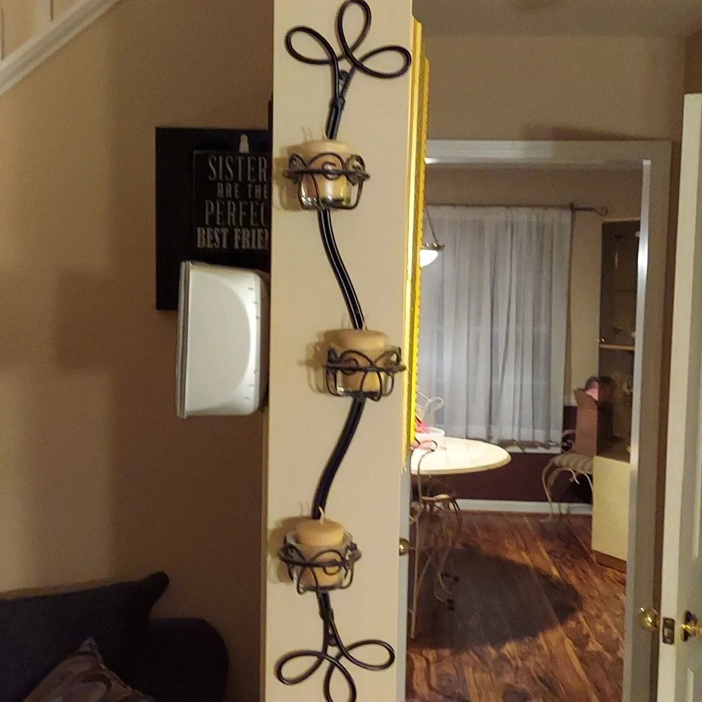 NWOT SOUTHERN LIVING ART DECO VOTIVE CANDLE HOLDER SET OF 4 METAL/GLASS